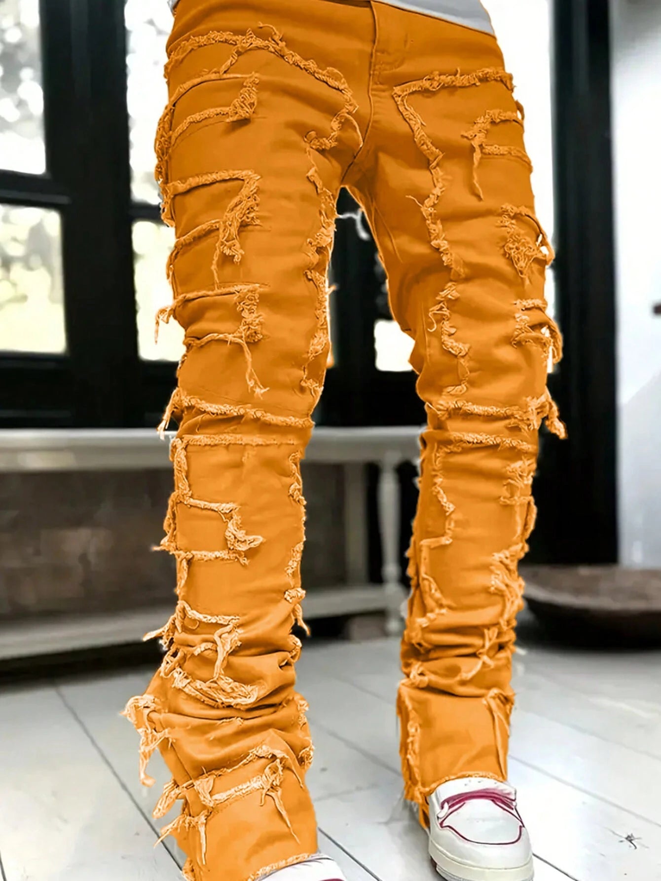 Men's Camo Print Ripped Jeans Camo Colors