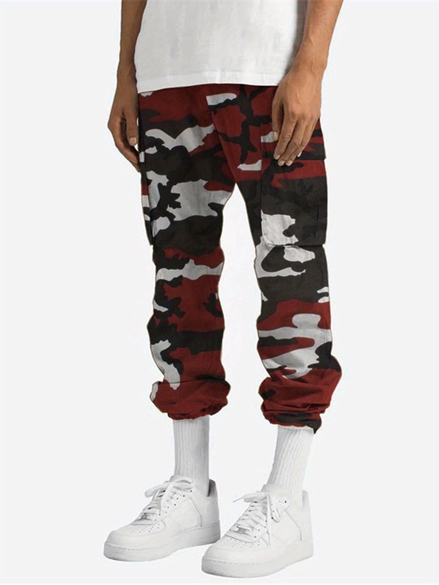 Men's Camouflage Print Cargo Jogger Sweatpants | Camo Colors