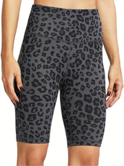 Women's Biker Shorts: High-Waisted, Hidden Pockets, Athletic Wear Camo Colors
