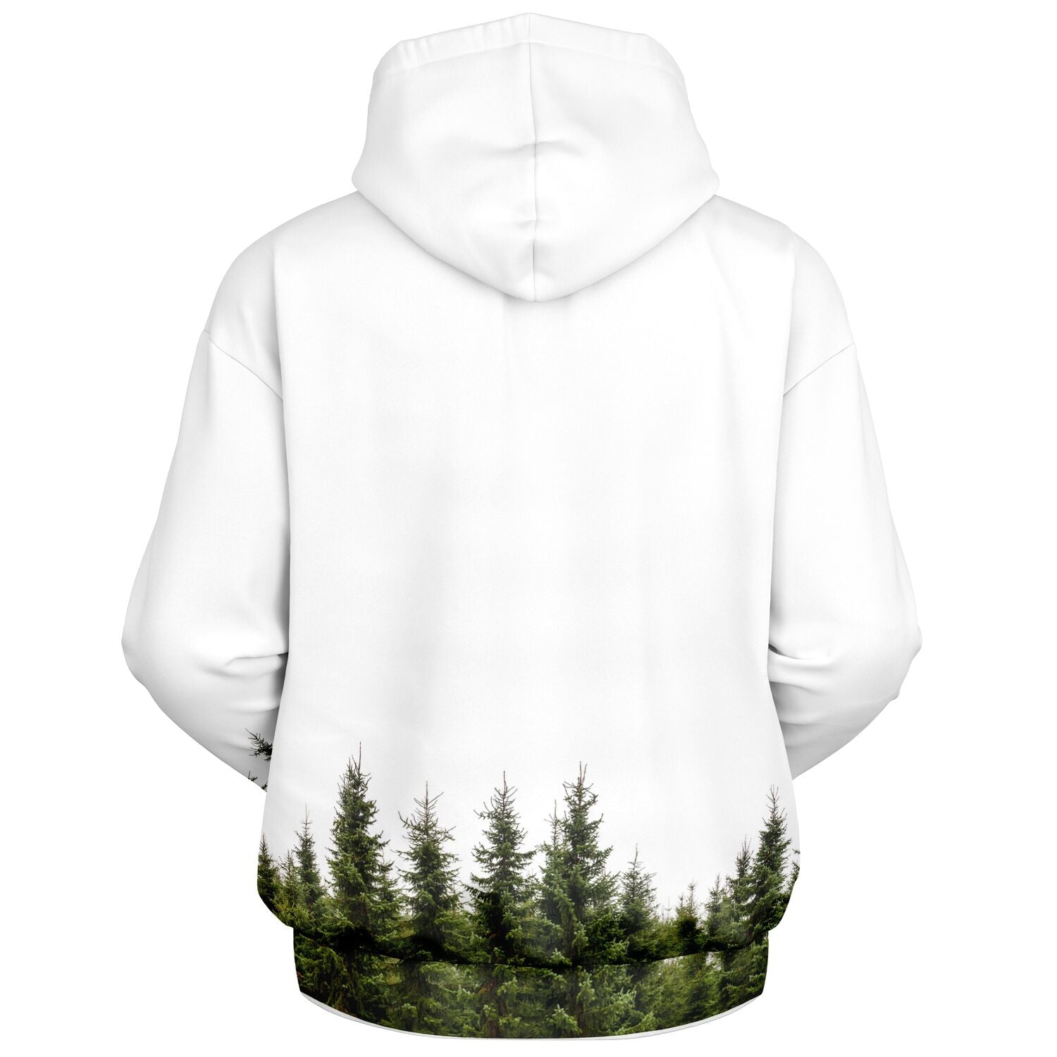 Heavyweight Oversized Hoodie | Pine Trees on a White Background | Camo Colors