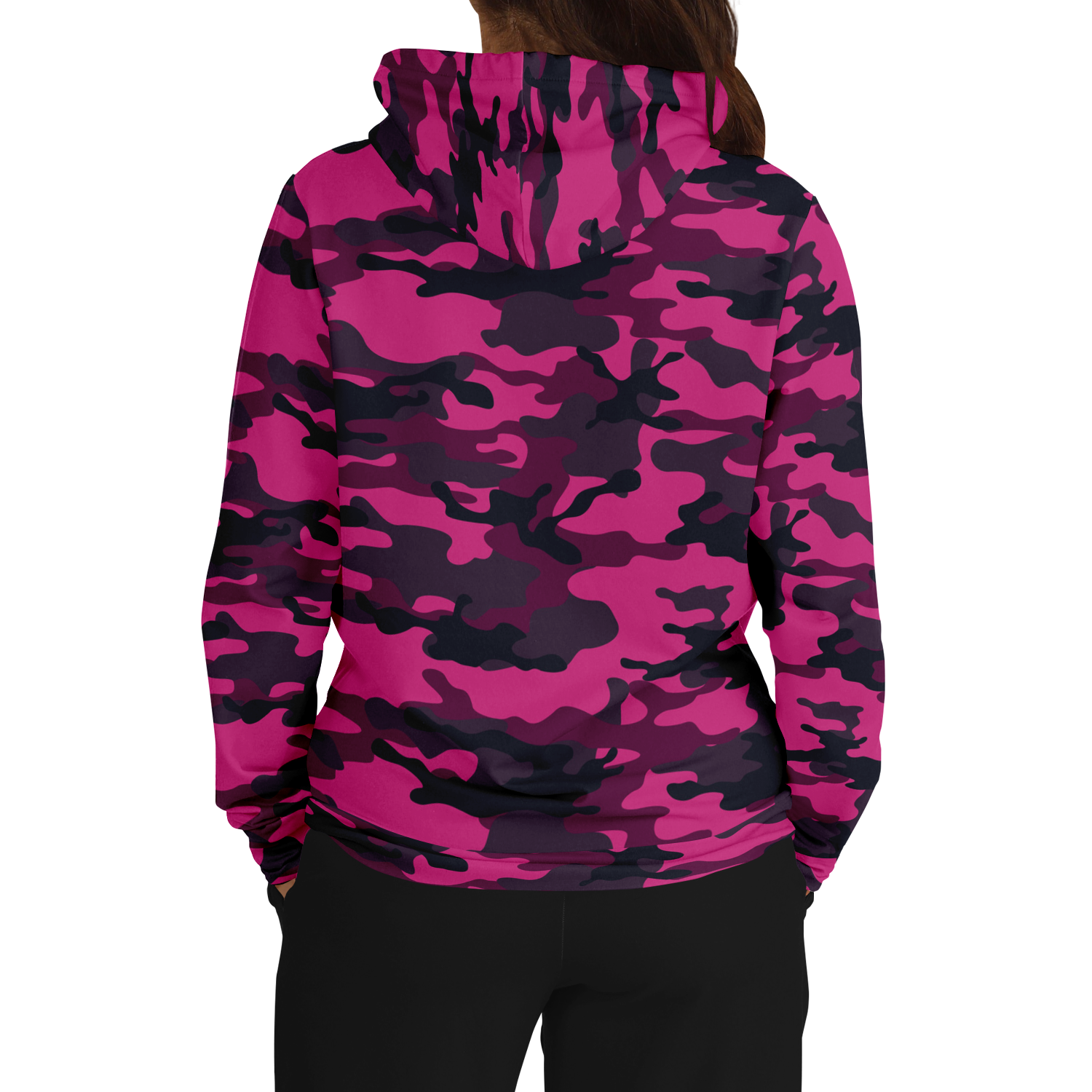 Pink Camo Hoodie | Onyx & Deep Blue Mixed Camouflage Camo Colors