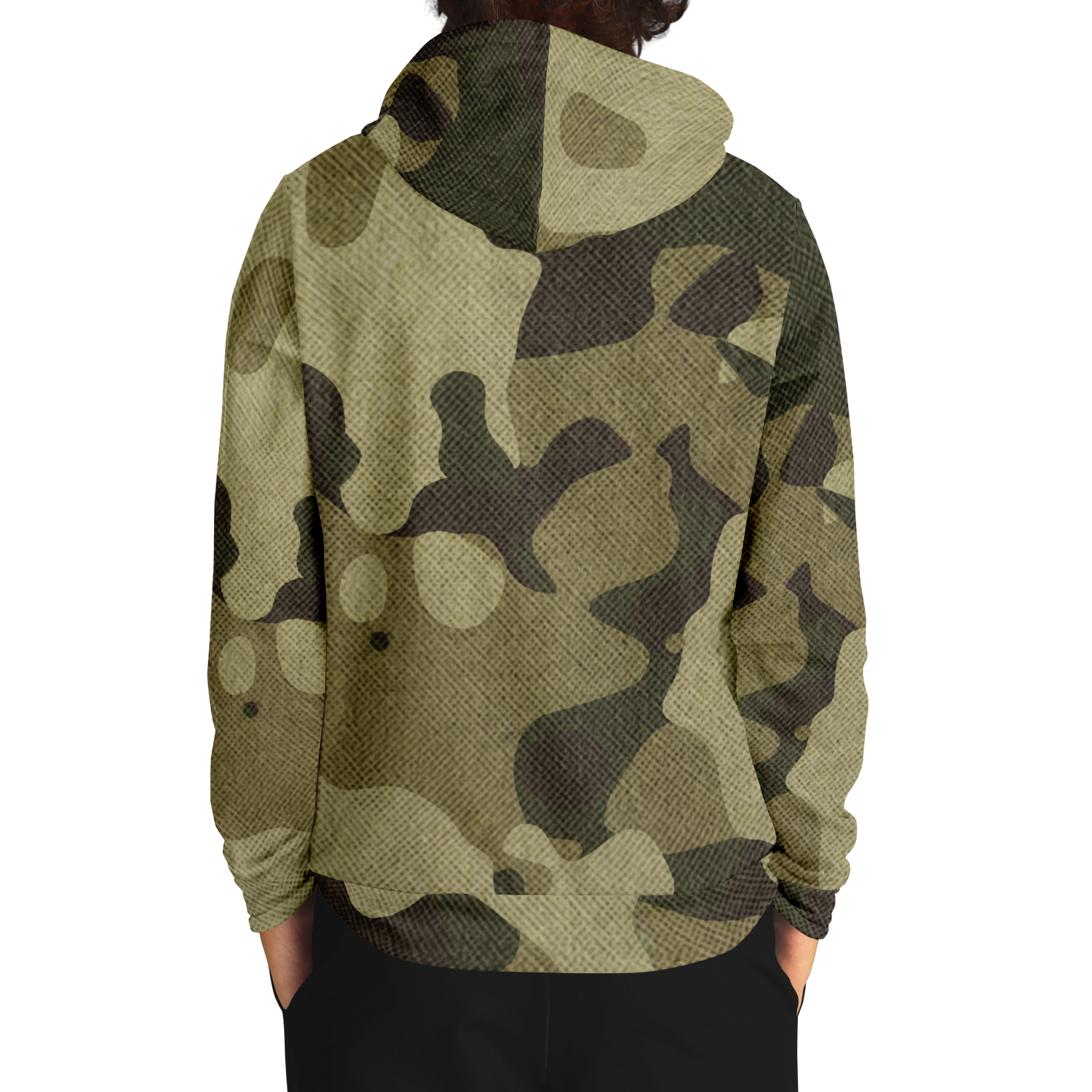 Camo Hoodie | Green Fabric Camo Colors
