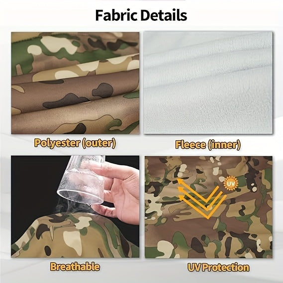 Camo Hunting Hoodie | Men's Wool Lined Warm Pullover Camo Colors