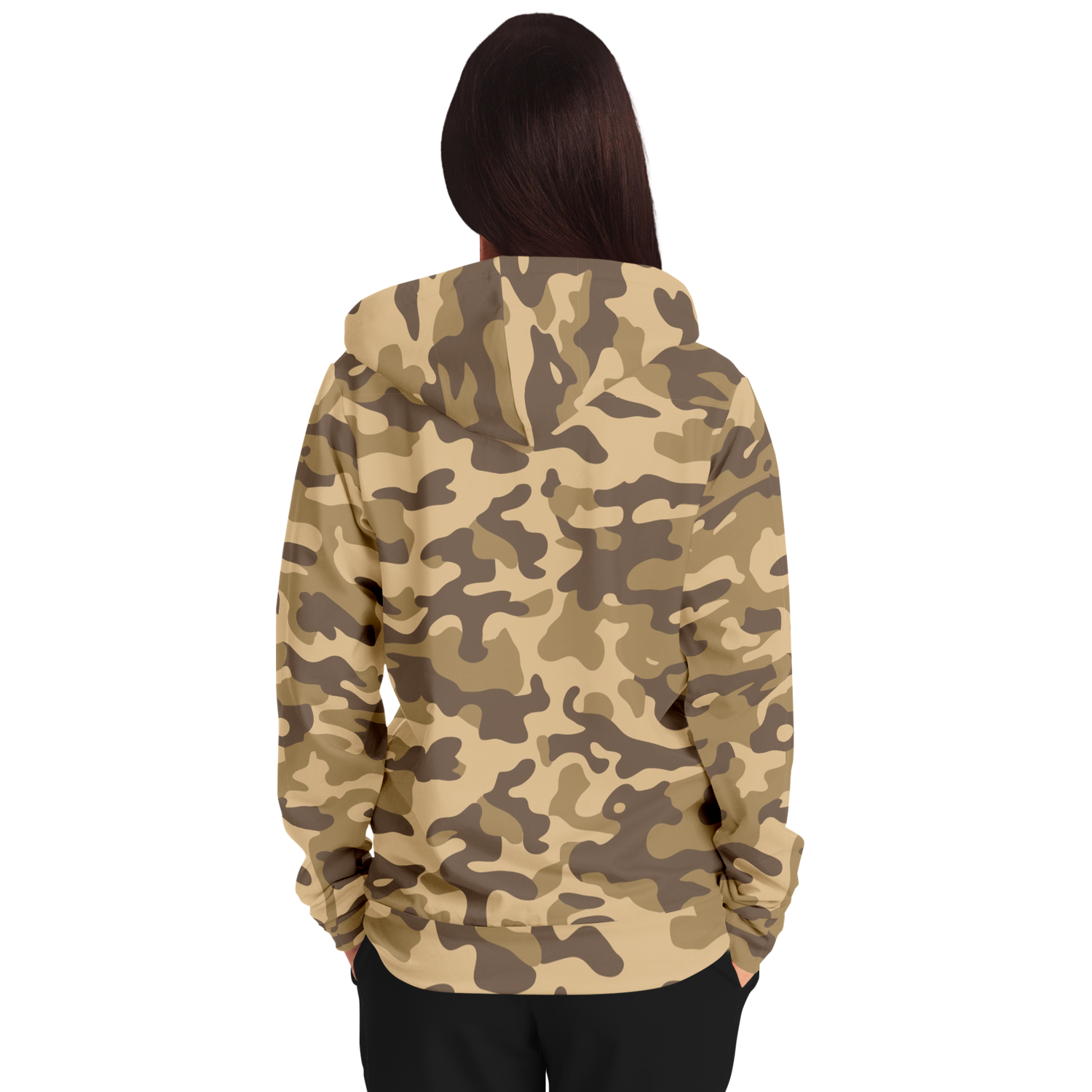 Zip-Up Hoodie | Khaki Camouflage style Camo Colors