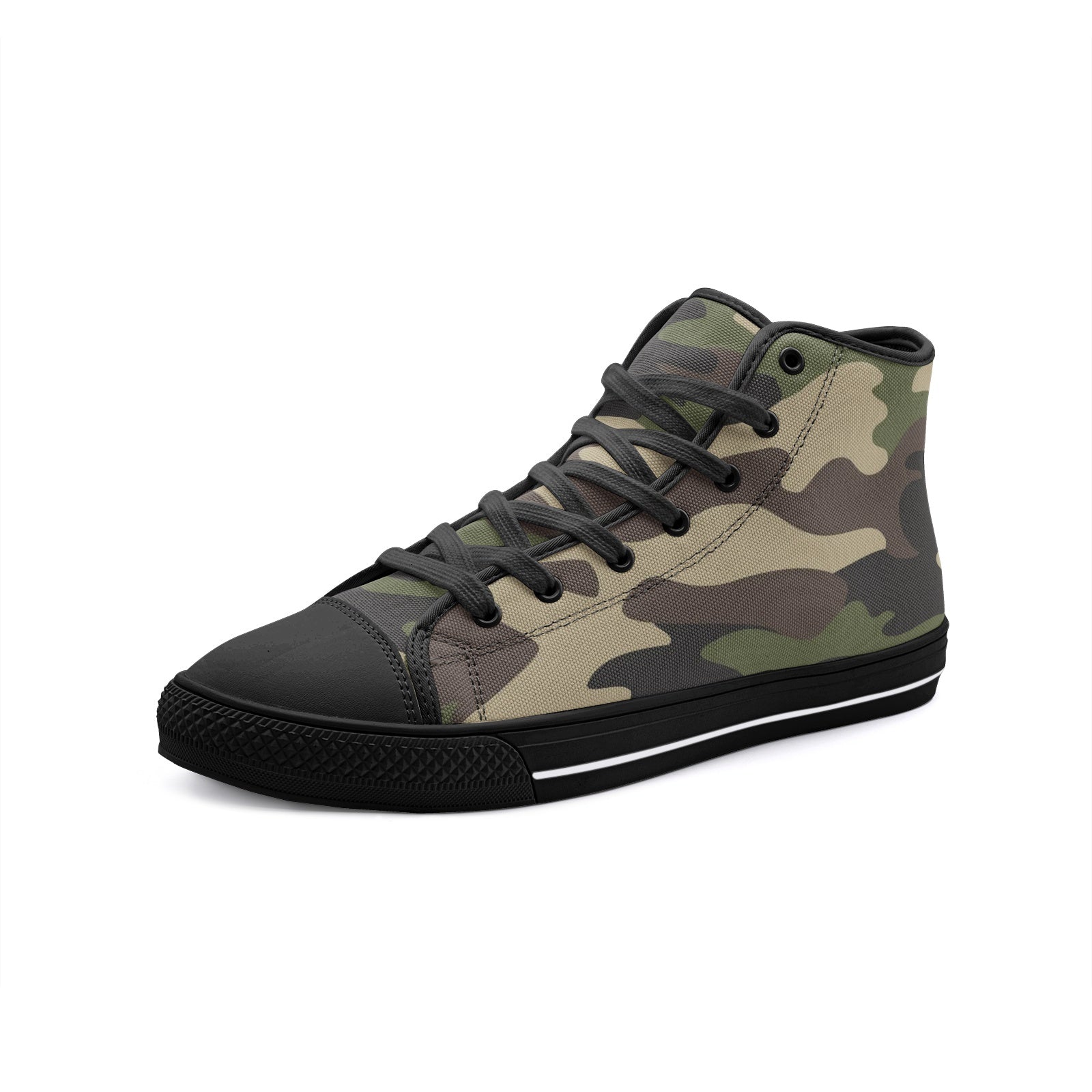 Camo Shoes | HIgh Top Canvas | Classic Green Camouflage Camo Colors