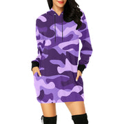 Camo Hoodie Dress | Purple, Blue and Mauve Camo Colors