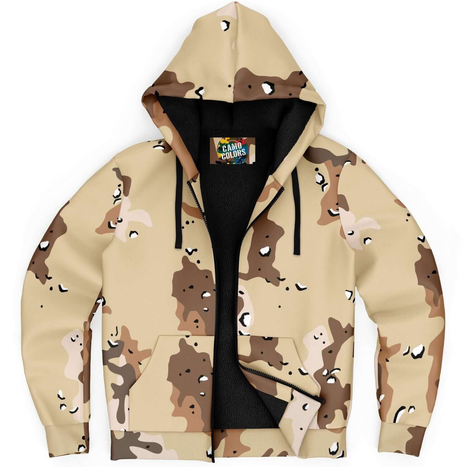 Microfleece Zip Hoodie | Marines Military Camo Print Camo Colors