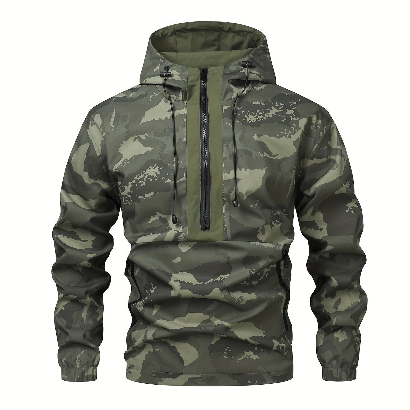 Men's Fashion Hooded Camo Preppy Jacket Camo Colors