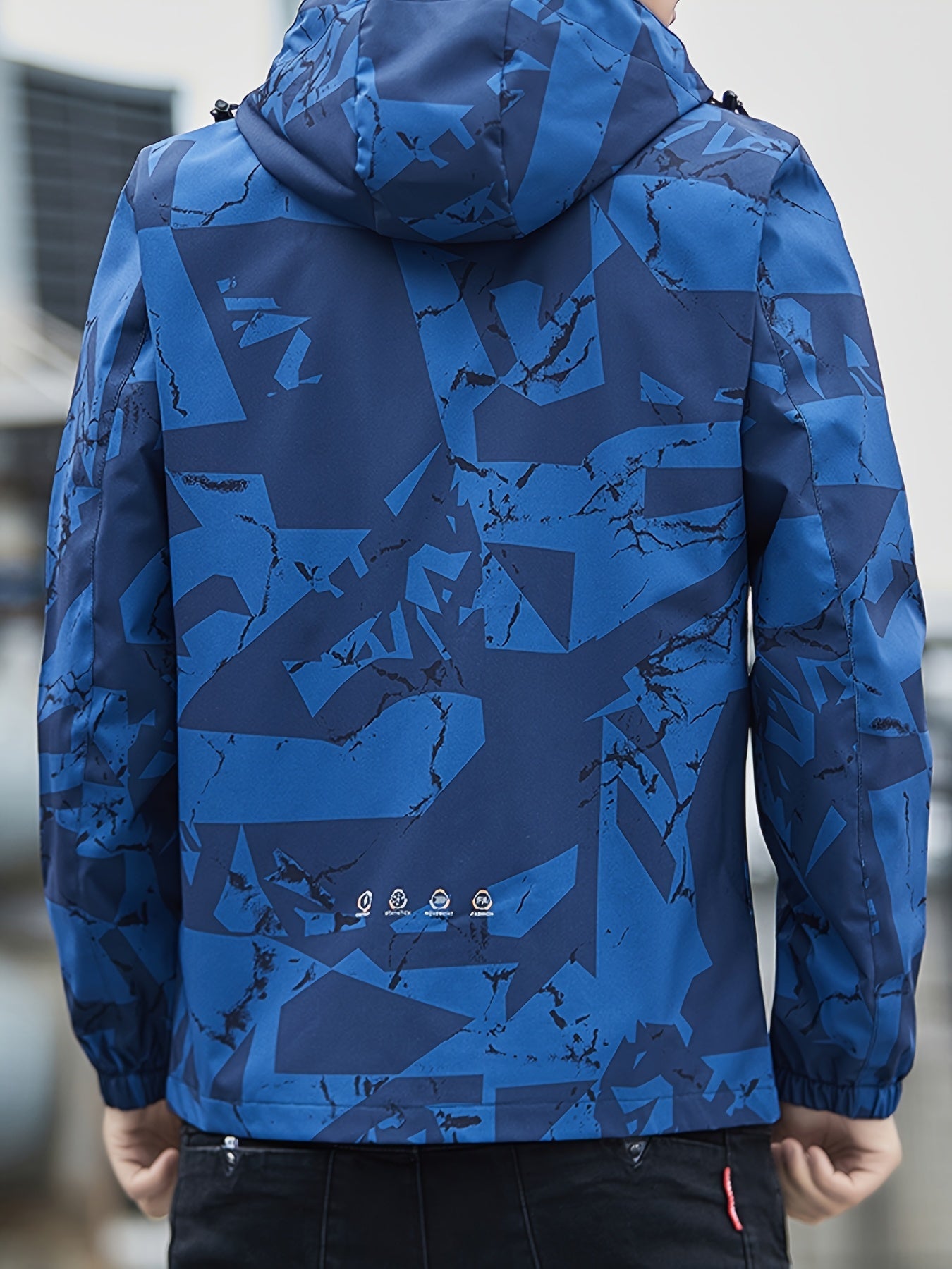 Men's Camouflage Hooded Jacket | Lightweight Windproof Coat | Camo Colors