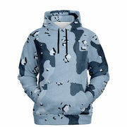 Navy Camouflage Hoodie | Fabric Style Print | Camo Colors