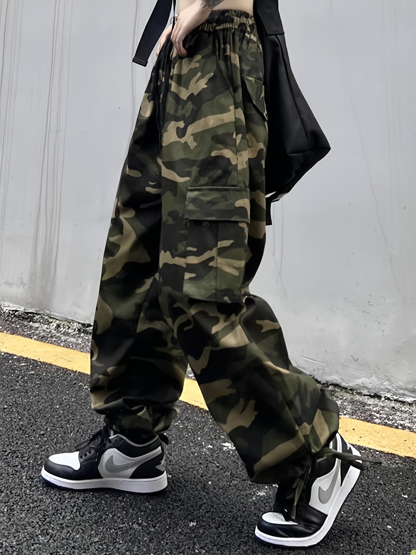 Camo Print Wide Leg Pants – Stylish & Functional Cargo | Camo Colors