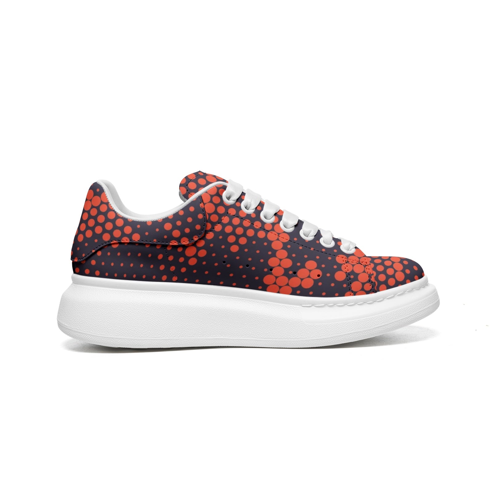 Oversized McQueen Sneakers | Orange Blue Digital Camouflage Camo Colors