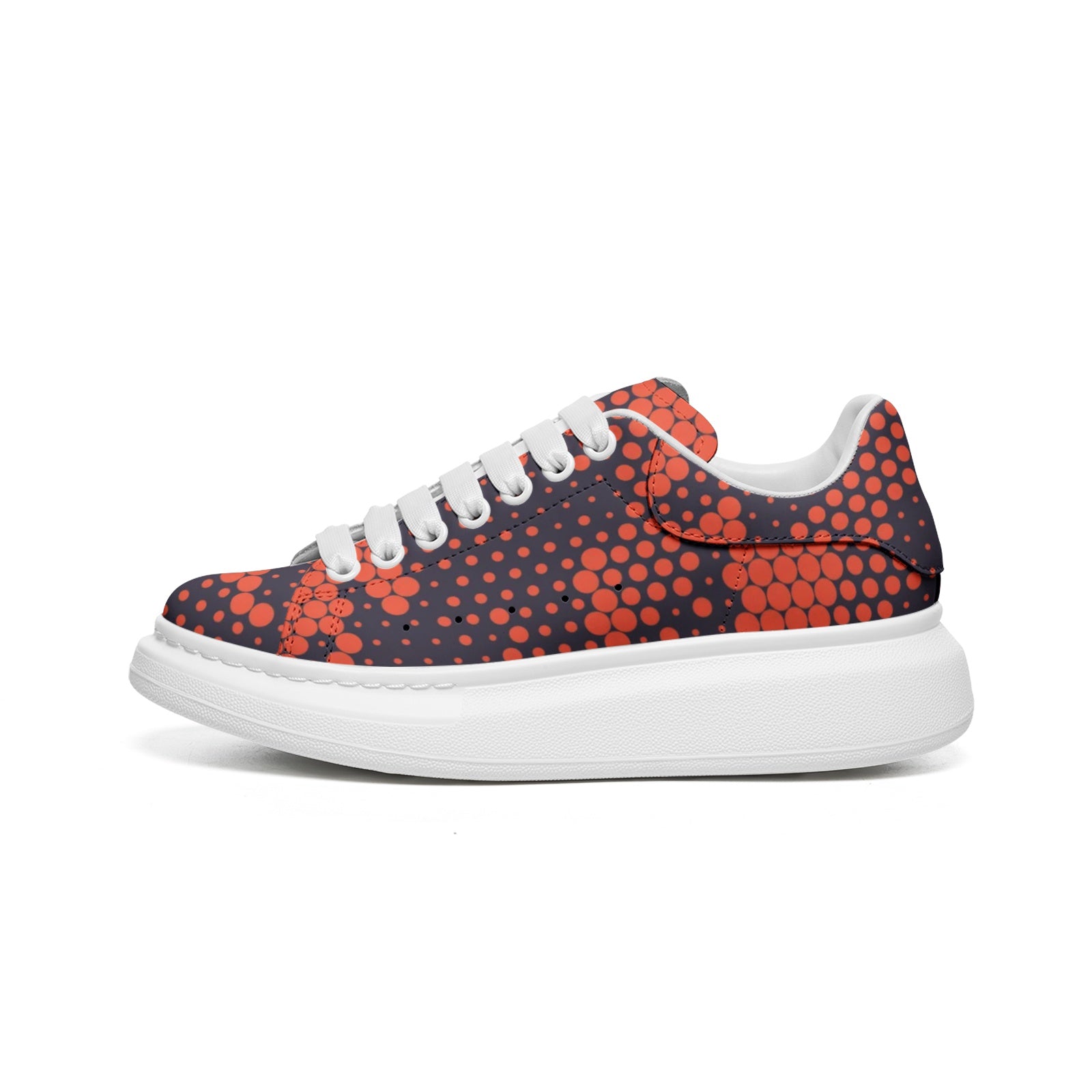 Oversized McQueen Sneakers | Orange Blue Digital Camouflage Camo Colors
