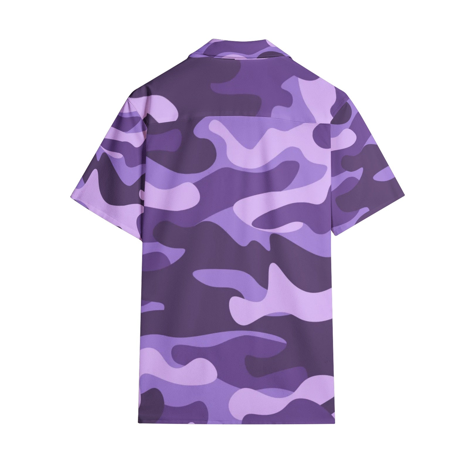 Cotton Camo Shirt For Men | Purple & Blue Short-Sleeve Camo Colors
