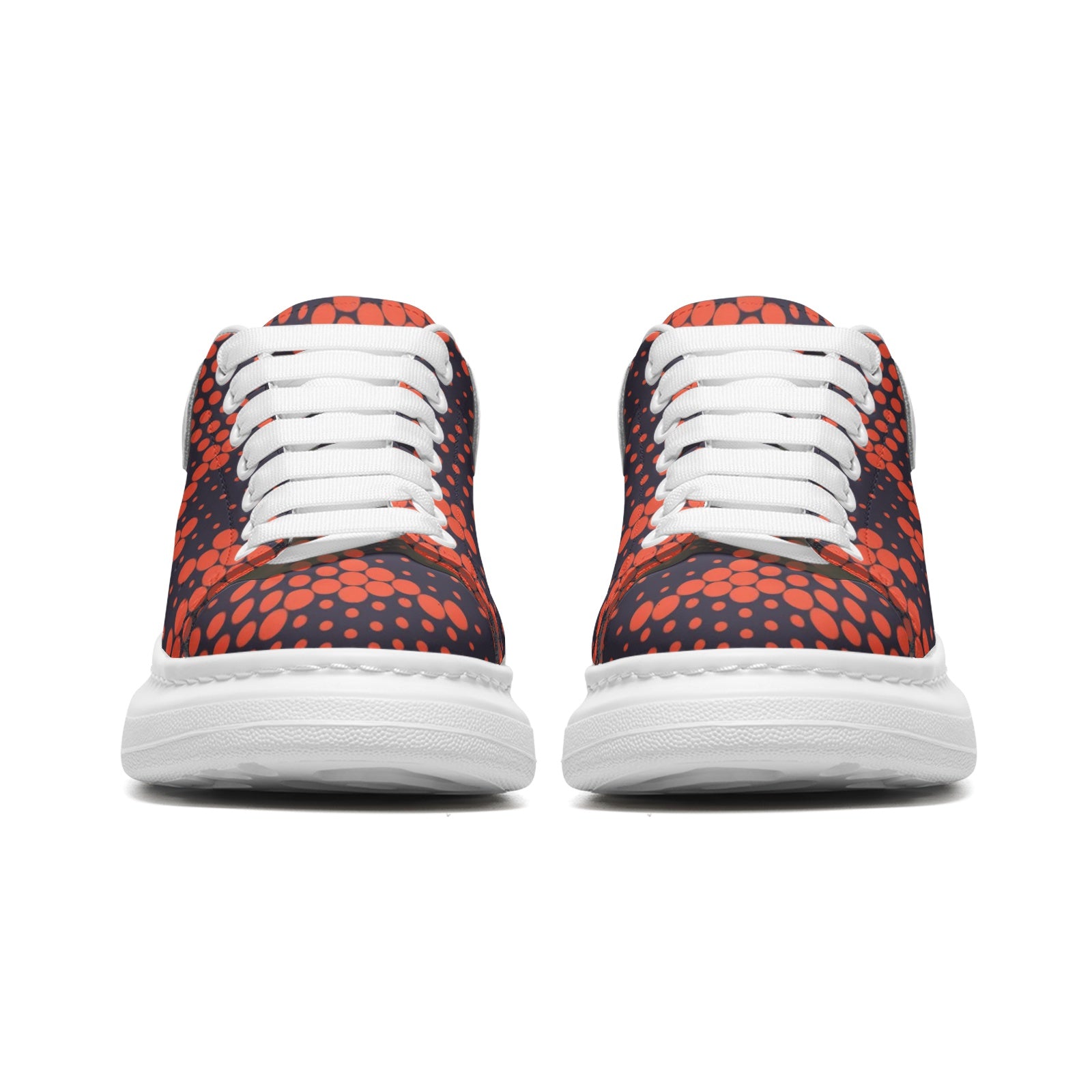 Oversized McQueen Sneakers | Orange Blue Digital Camouflage Camo Colors