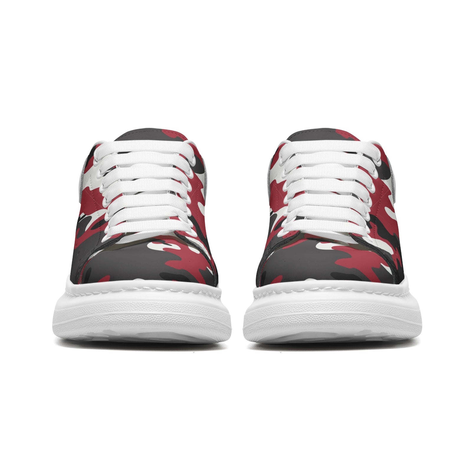 Oversized McQueen Sneakers | Green, Red, Black, & White Camo Colors