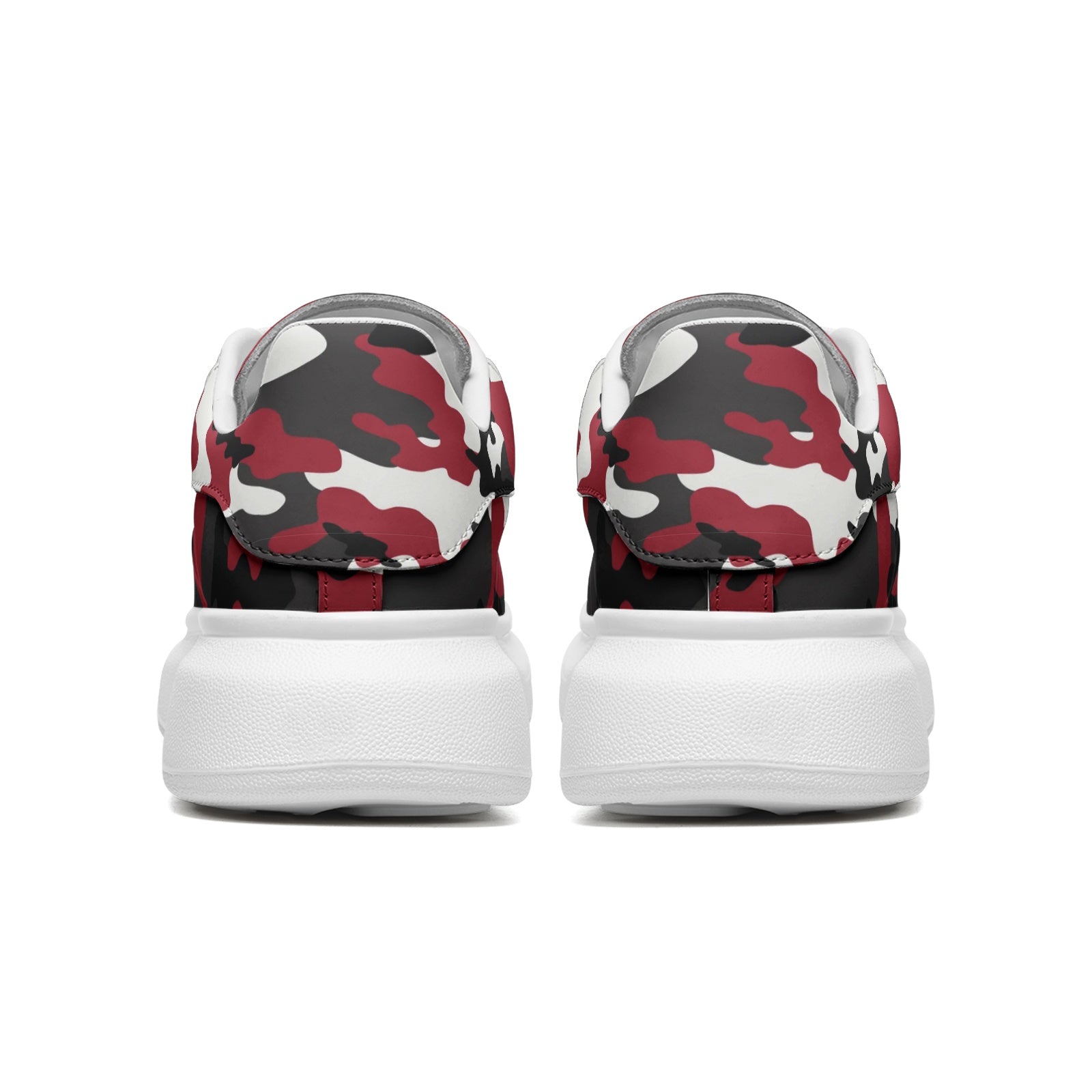 Oversized McQueen Sneakers | Green, Red, Black, & White Camo Colors