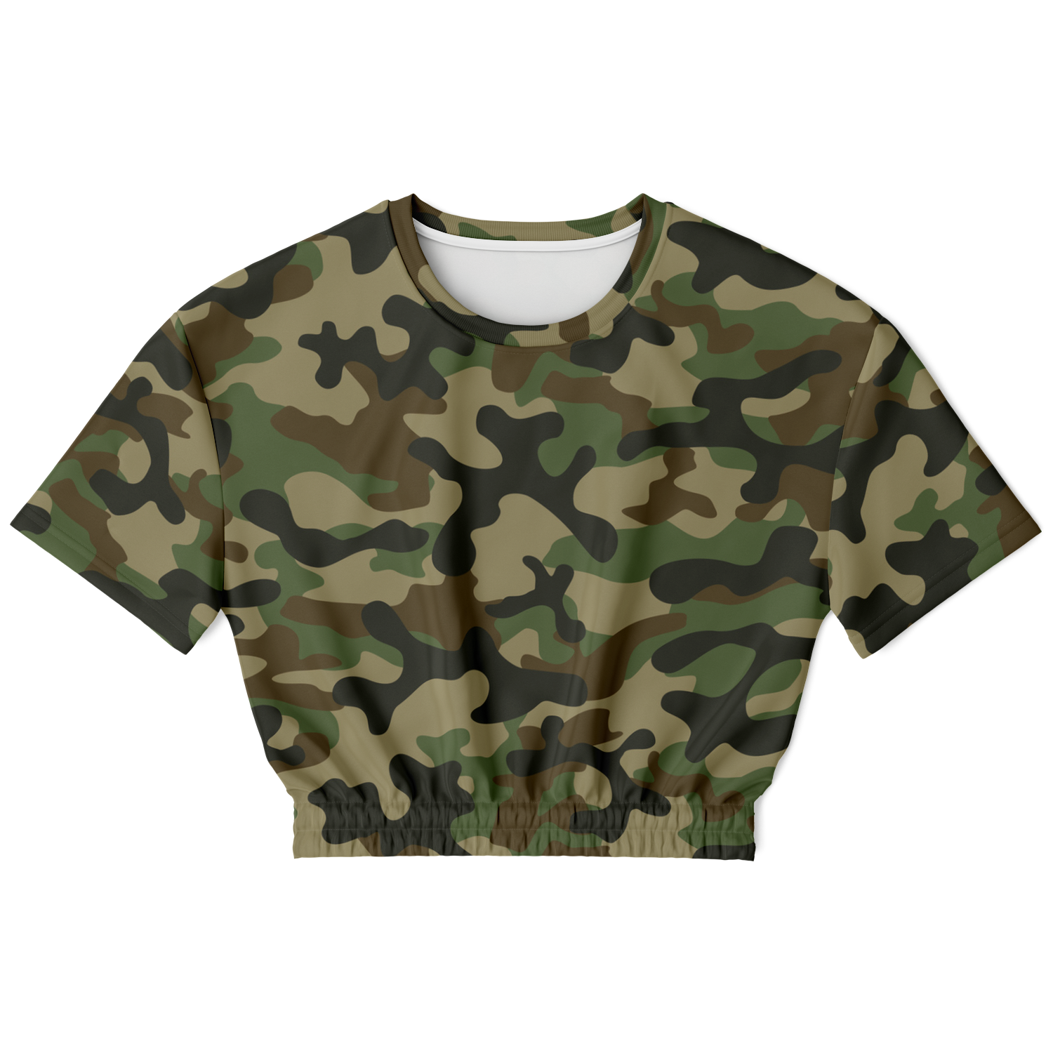 Camo Crop Top Sweatshirt | Military Brown Camo Colors