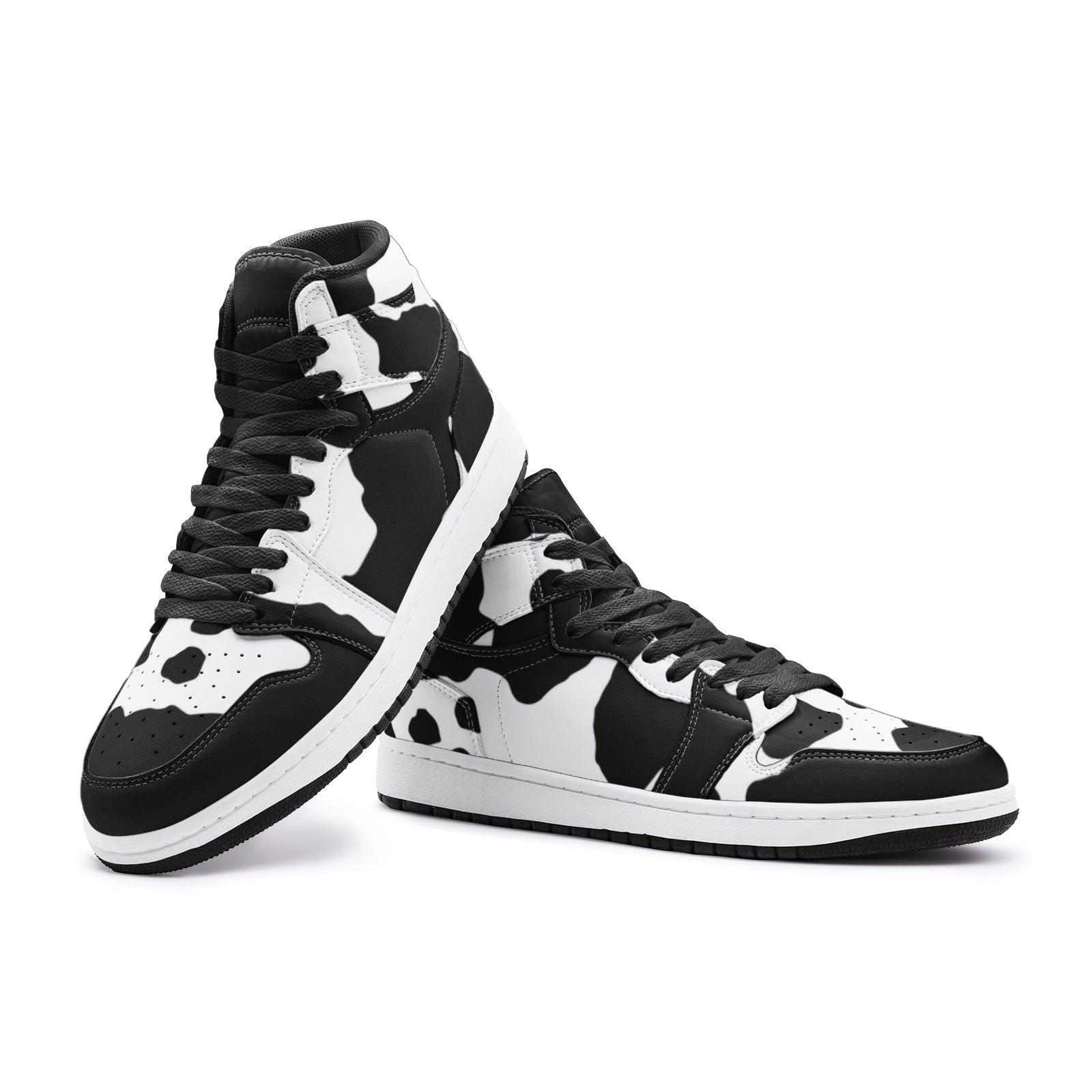 Camo Sneakers AJ 1 | High-Top | Black and White Camouflage Camo Colors