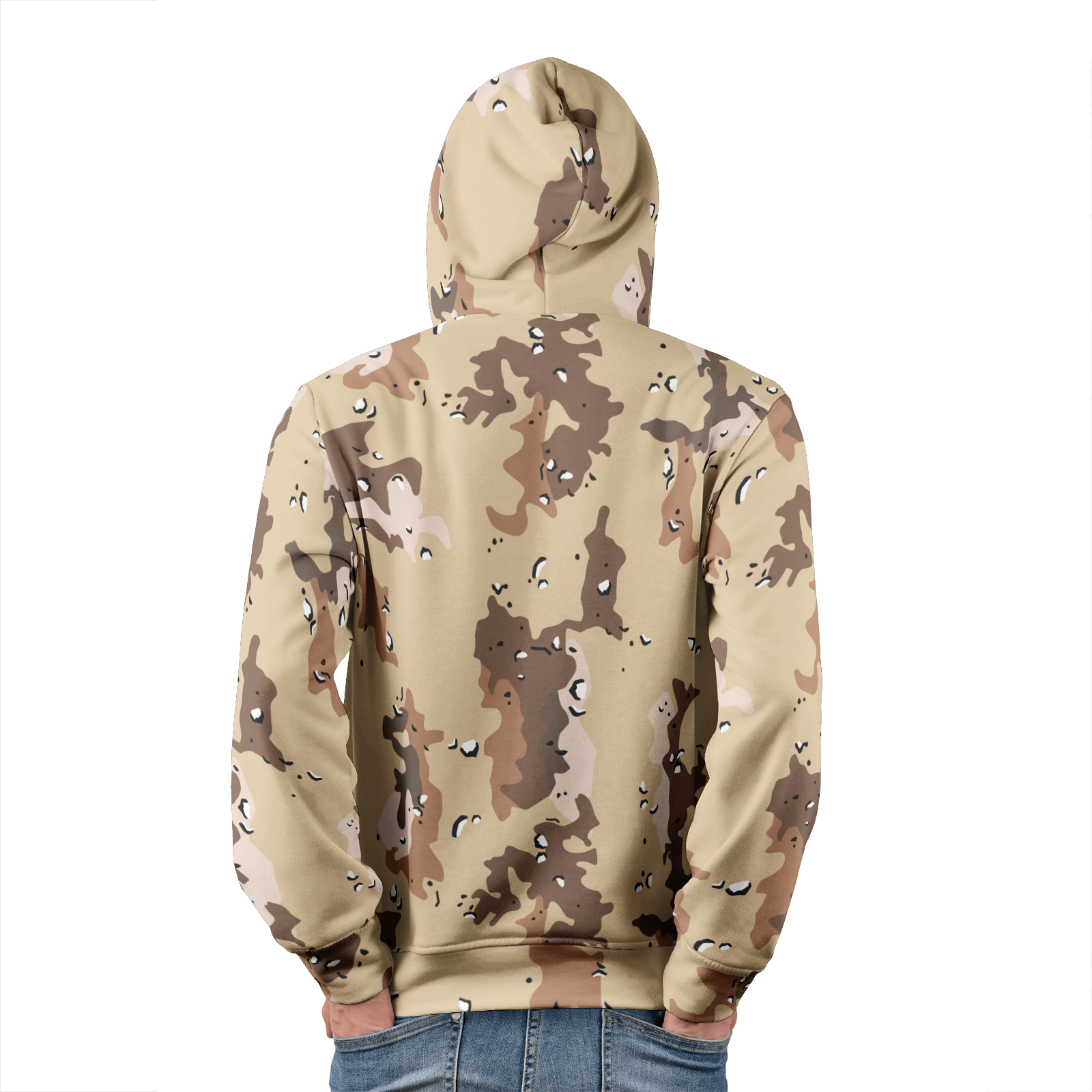 Men's Pullover Hoodie | US Marines Desert Uniform Camo Colors