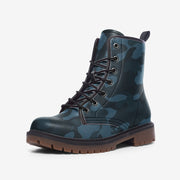 Dark Blue Camo Boots | Lightweight Leather Camo Colors