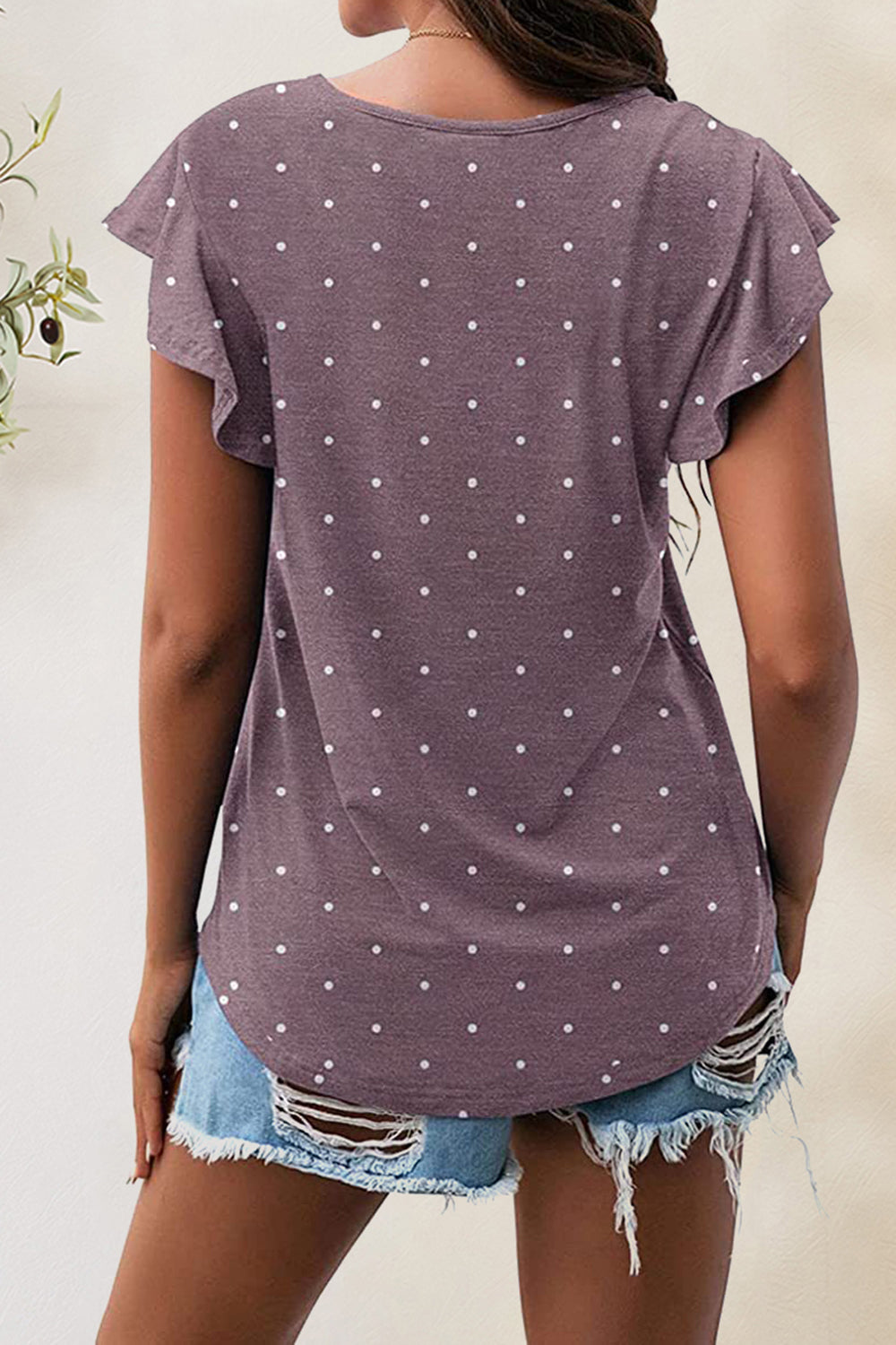 Printed Round Neck Short Sleeve Leopard T-Shirt Camo Colors