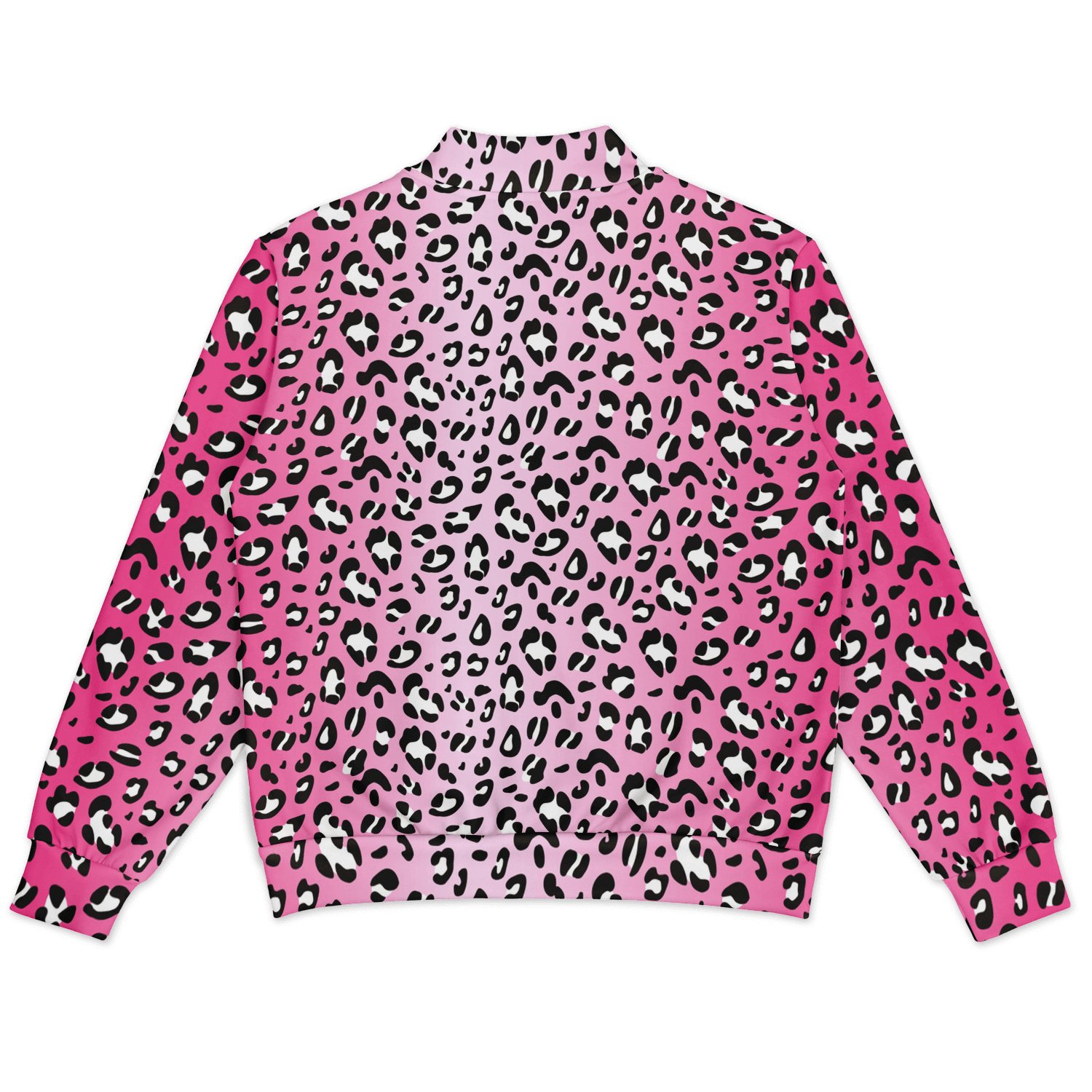 Baseball Jacket in Pink, Black & White Leopard Pattern Camo Colors