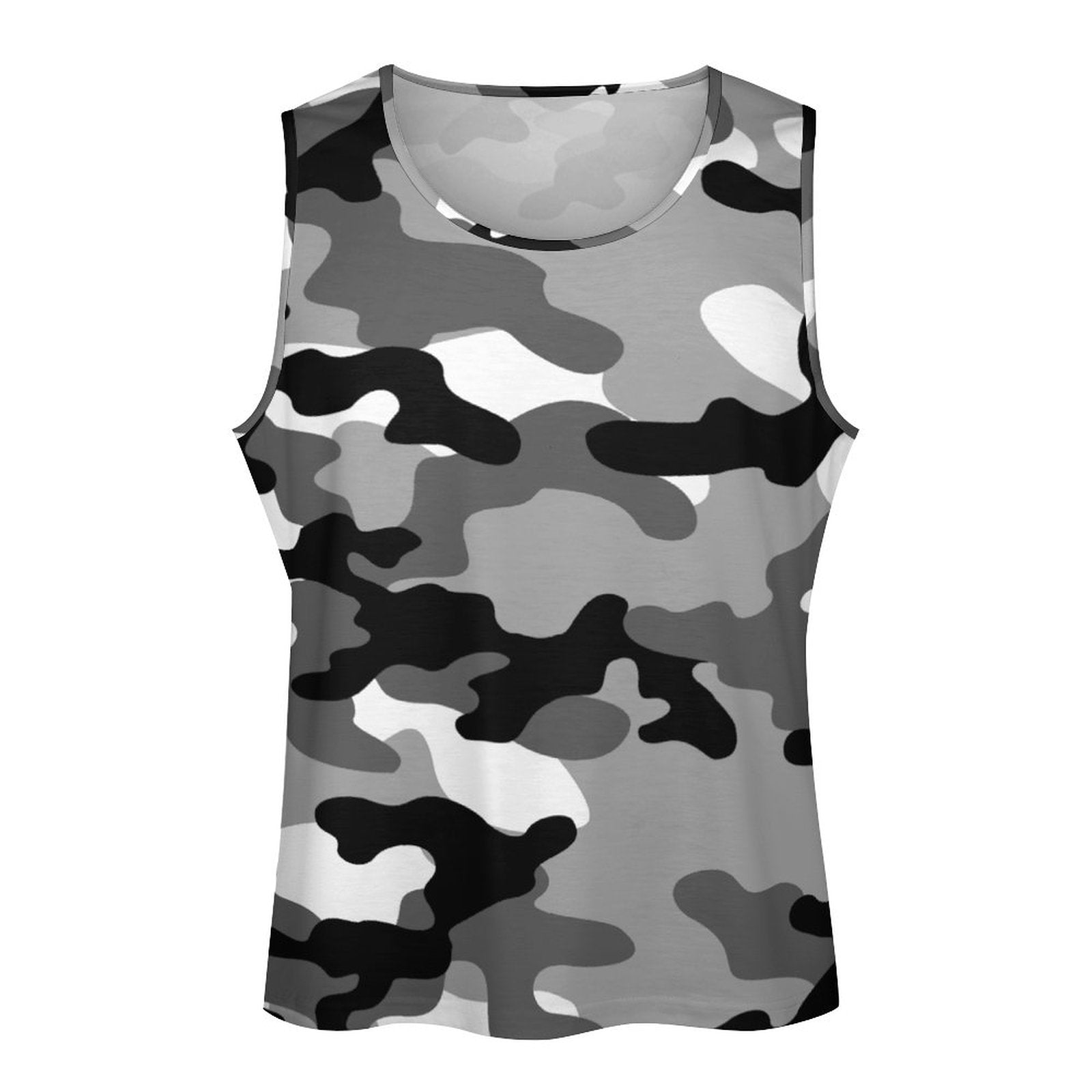 Camo Tank Top | Black, White & Gray Camouflage Camo Colors