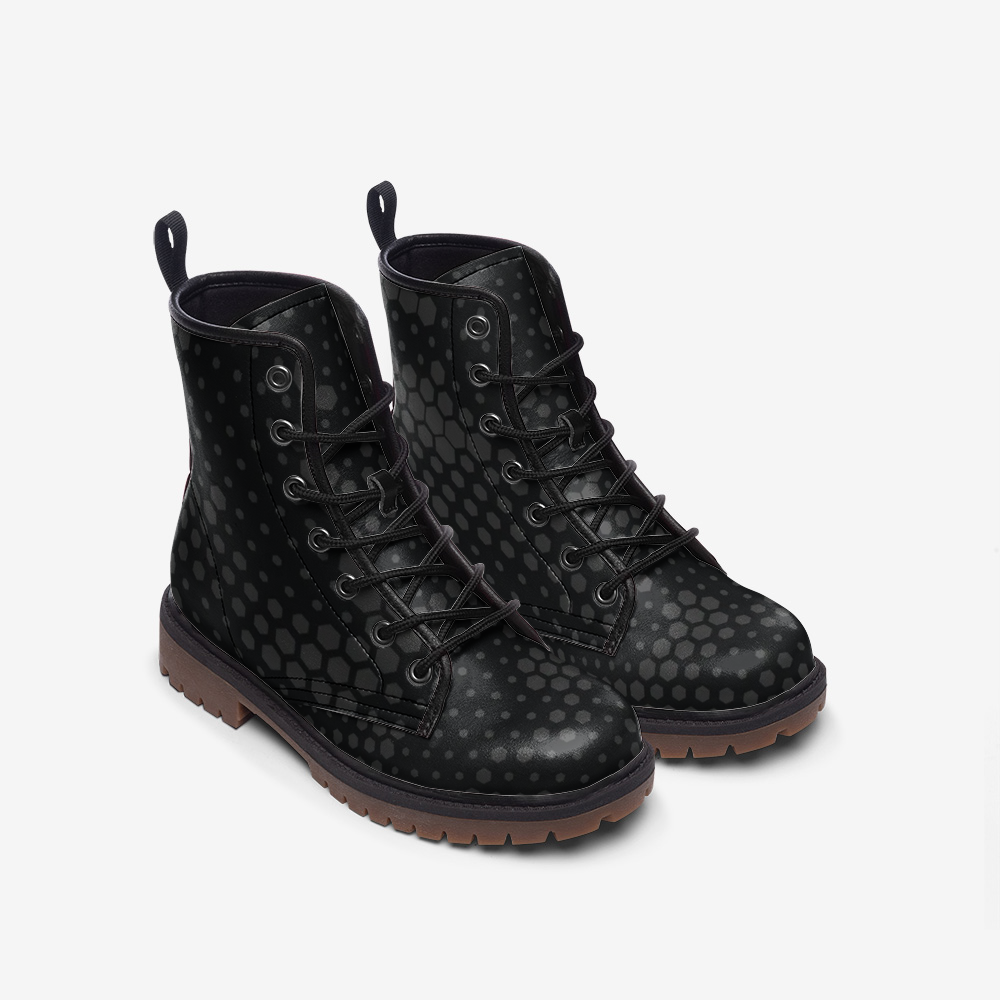 Black Camo Boots | Lightweight Leather | Stylish Hive Camo Colors