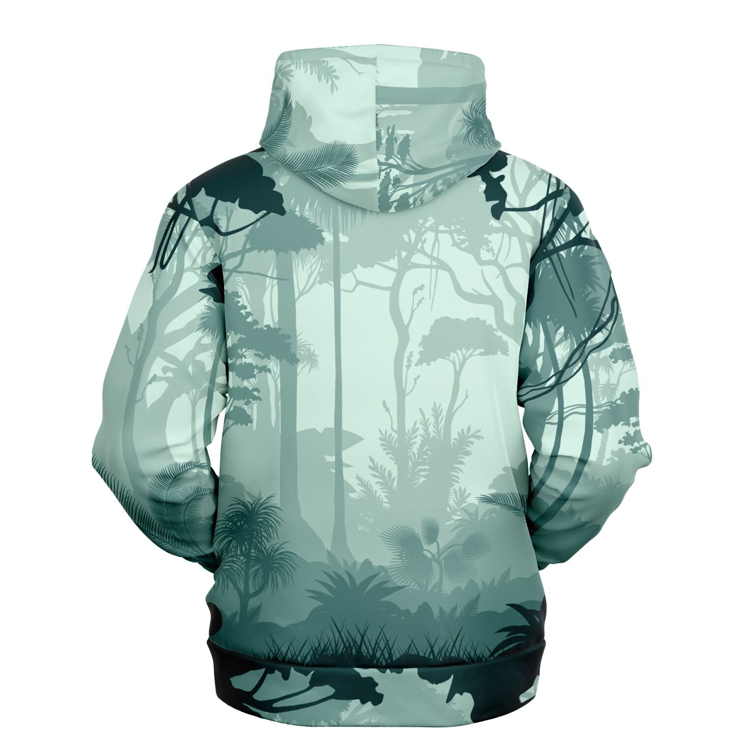 Dark Forest Print Hoodie | Tropical Rainforest Background | camo colors