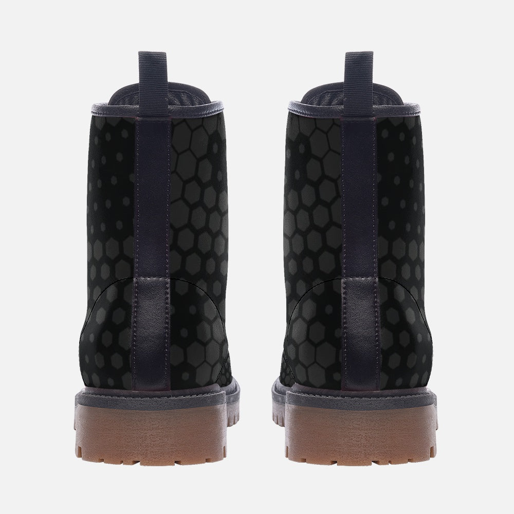 Black Camo Boots | Lightweight Leather | Stylish Hive Camo Colors
