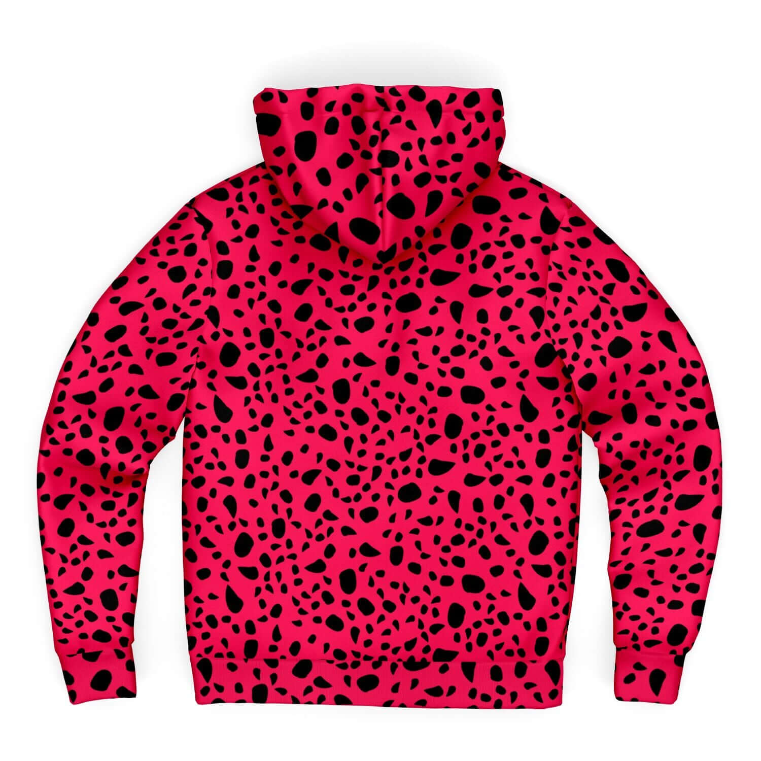 Microfleece Zip Camo Hoodie | Leopard Print in Pink & Black Camo Colors