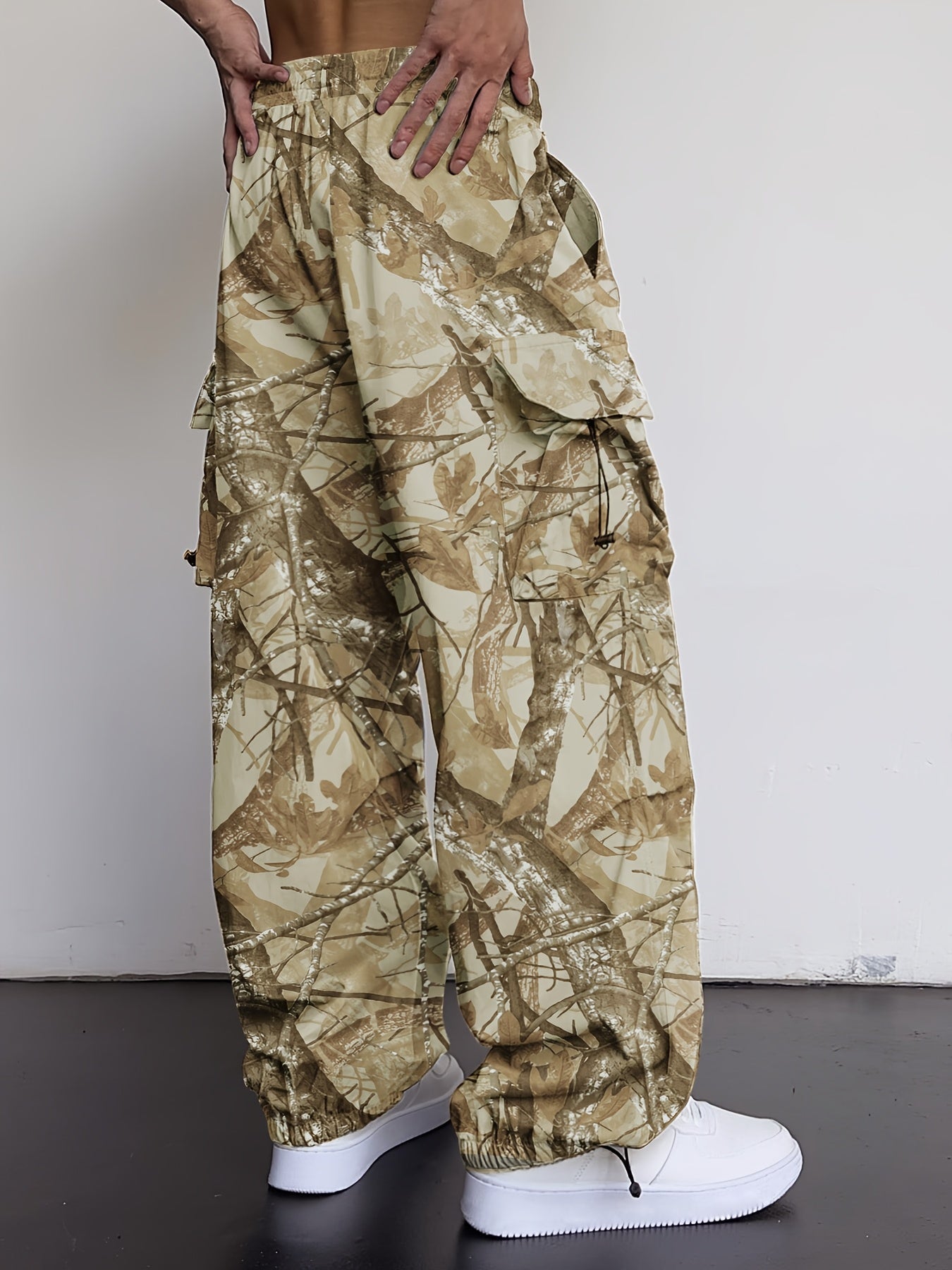 Men's Camo Cargo Pants with Multi-Pocket | Loose Fit Camo Colors