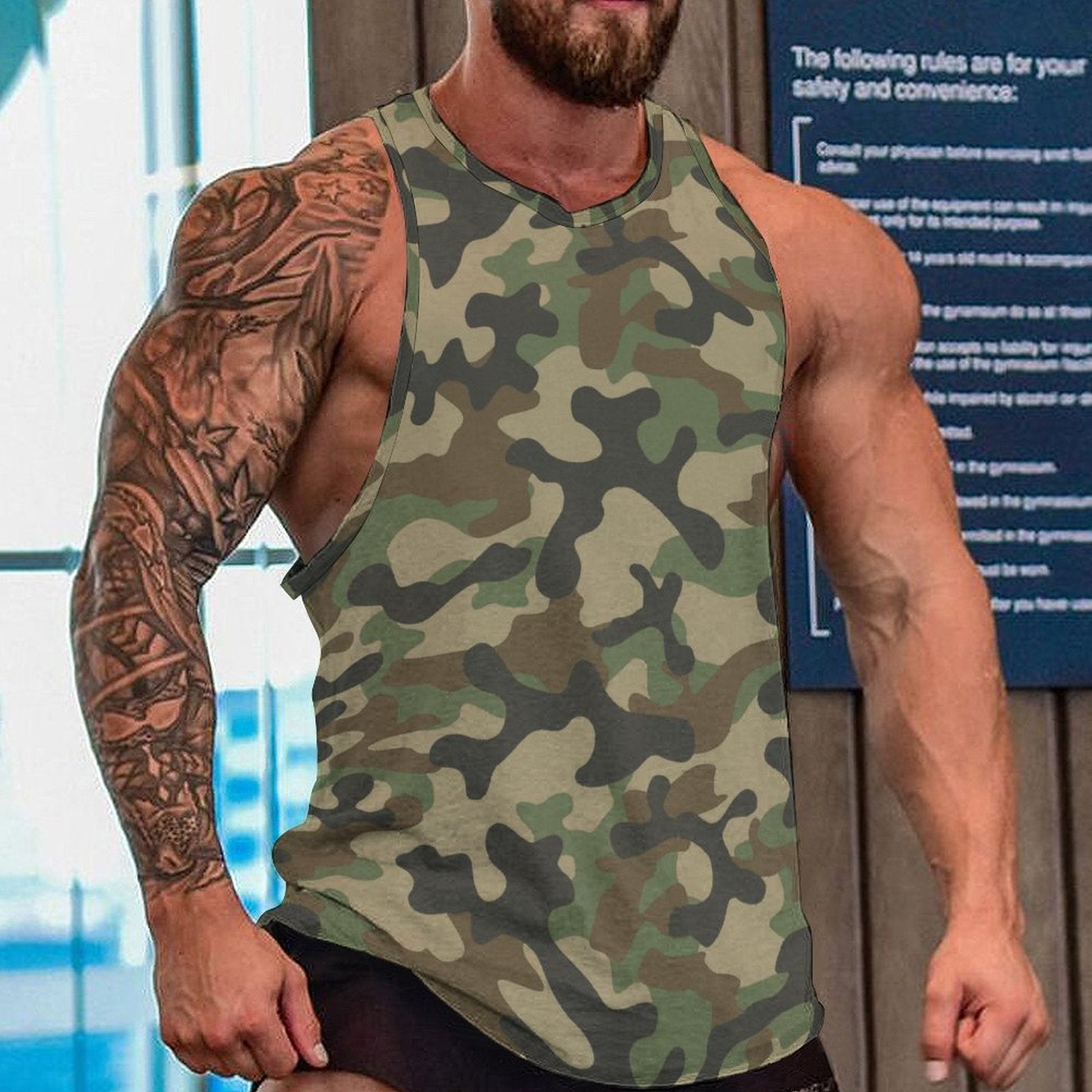 Camo Tank Top | Military Brown Camouflage Camo Colors