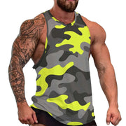 Camo Tank Top | Black, Gray, and Yellow Camouflage Camo Colors