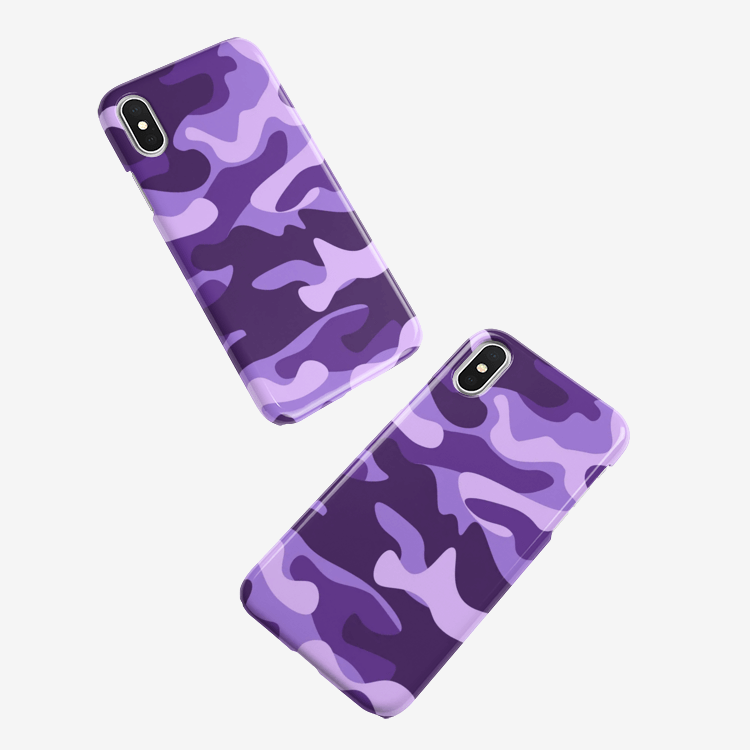 Camo Phone Case | iPhone | Purple & Blue Camo Colors