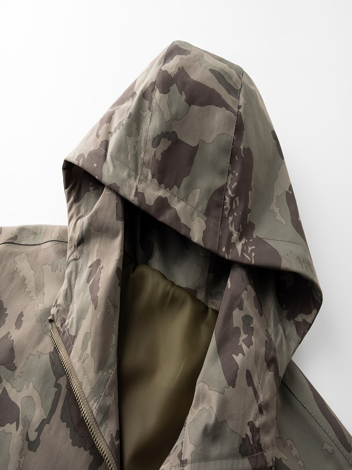 Men's Camo Windbreaker Jacket with a Hood | Multi Pocket Cargo Jacket Camo Colors