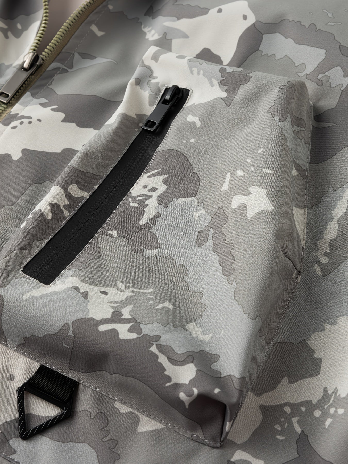 Men's Camo Windbreaker Jacket with a Hood | Multi Pocket Cargo Jacket Camo Colors