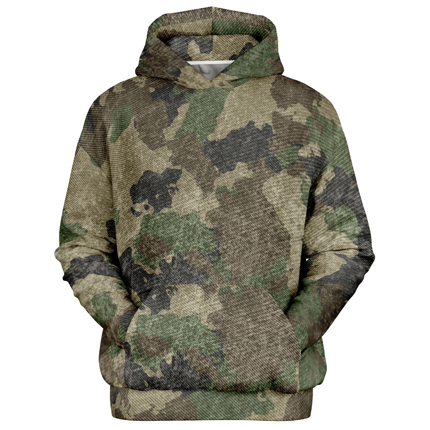 Oversized Hoodie | Brown Camouflage Uniform Cloth Pattern | Camo Colors