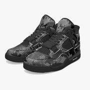 Gray Camo Jordans AJ4 | Digital Monochrome | Black Sole Camo Colors