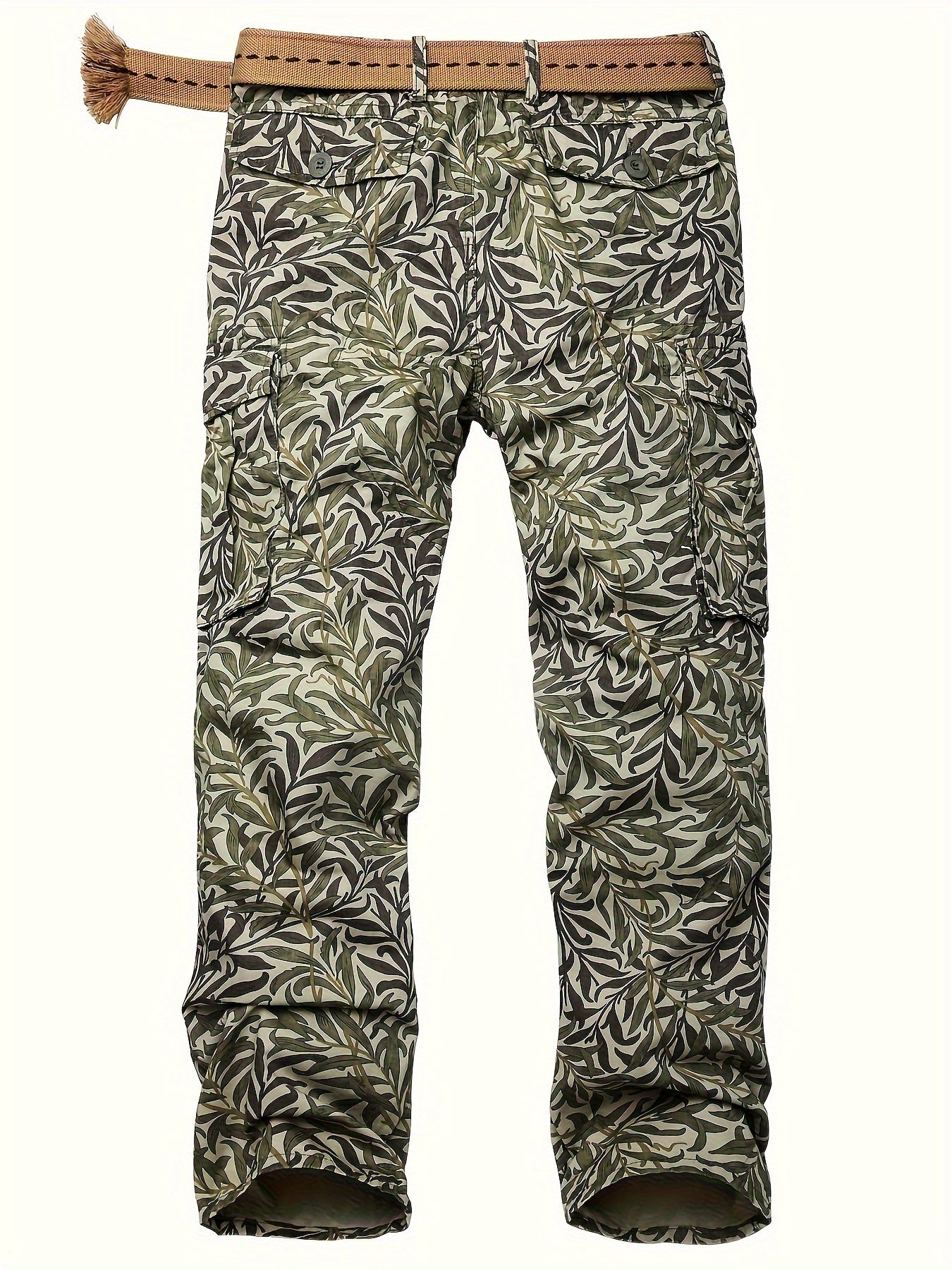 Men's Camo Cargo Pants | Grass Print Camo Colors