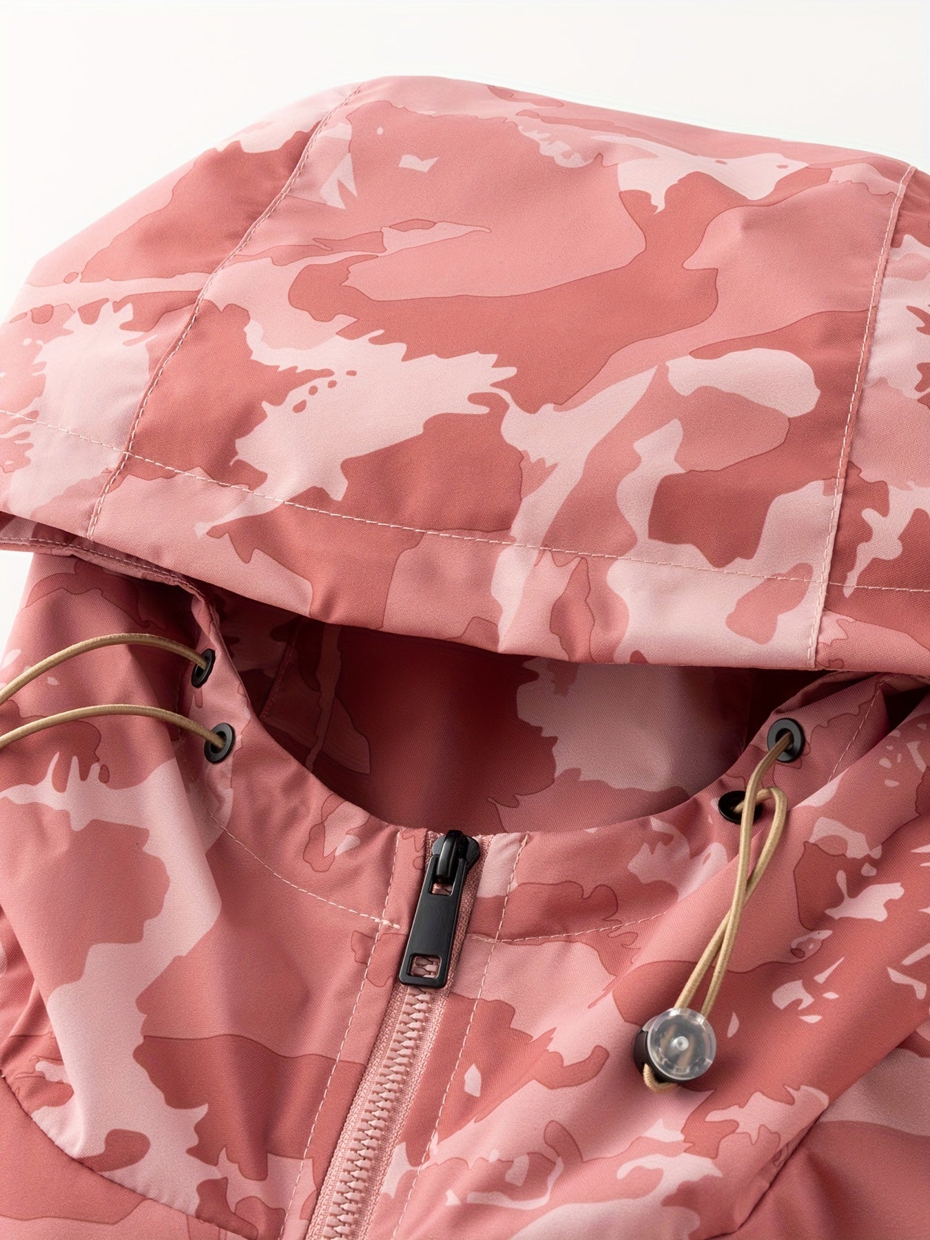 Men's Camo Windbreaker Jacket with a Hood | Multi Pocket Cargo Jacket Camo Colors
