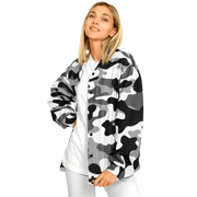 Baseball Camo Jacket | Military Camouflage in Black, Grey & White Camo Colors