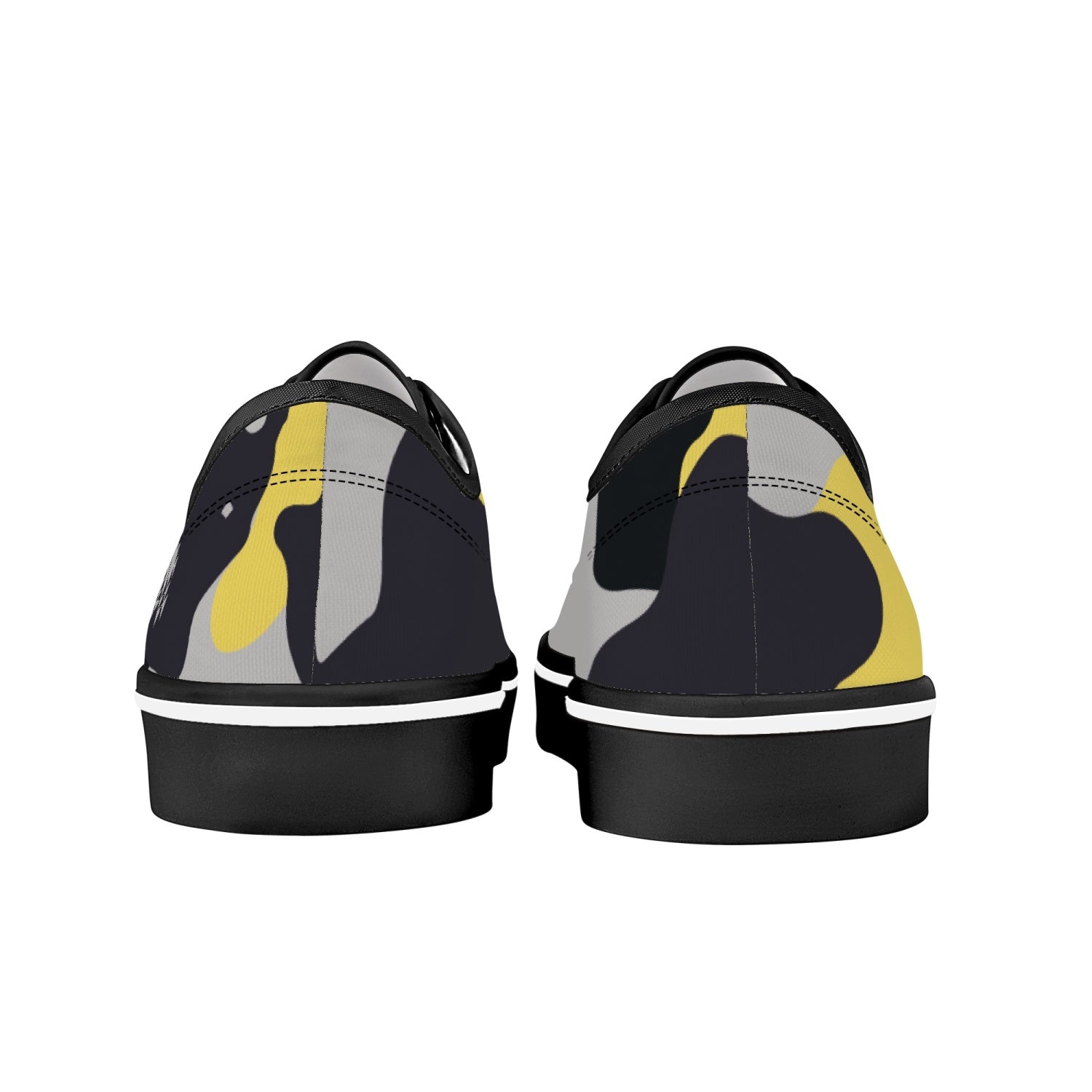 Camo Skate Shoes | Yellow, Black, and Silver Camouflage Camo Colors