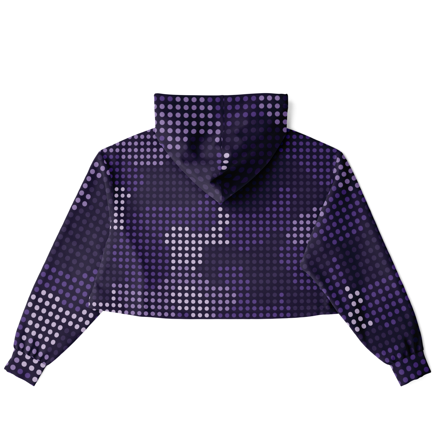 Cropped Hoodie For Women | Blue LED Screen Camouflage Pattern Camo Colors