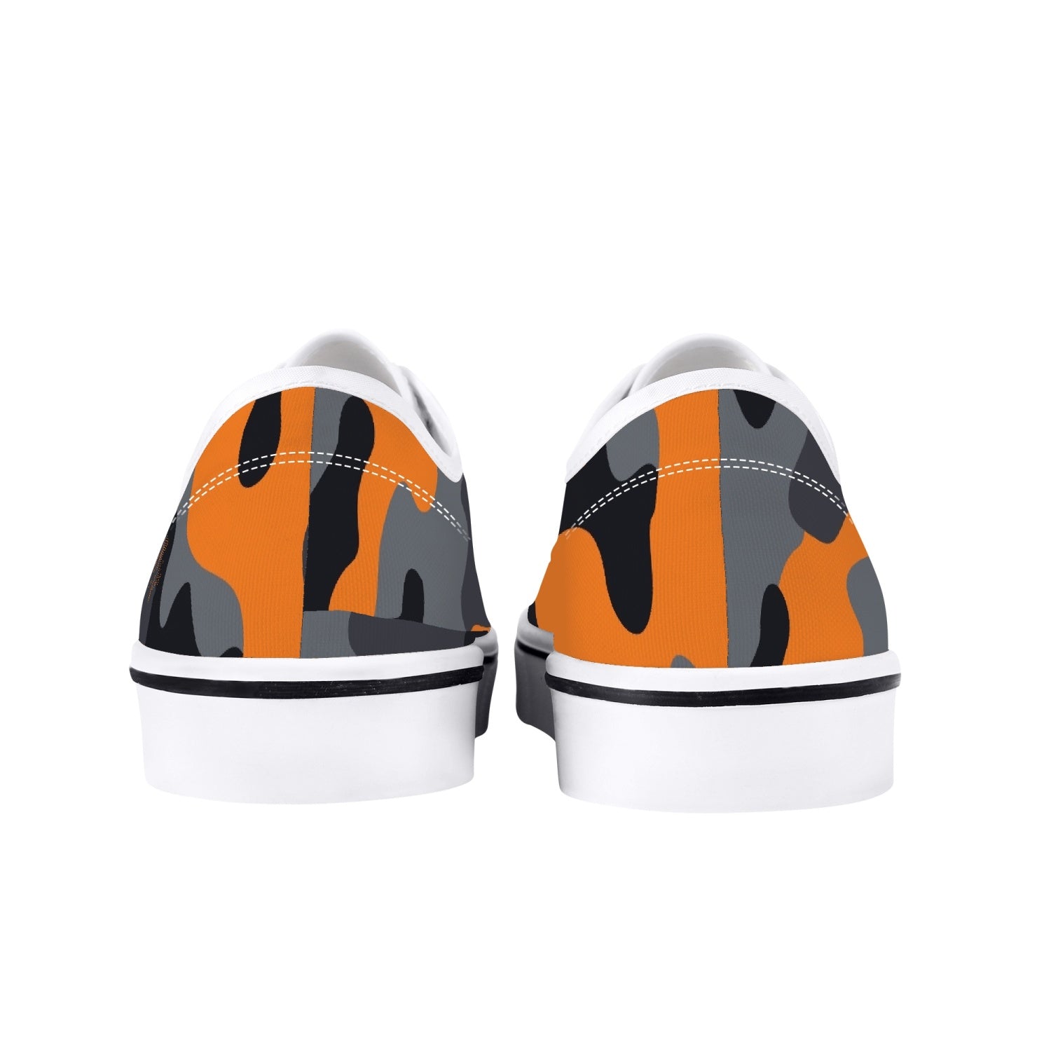 Camo Skate Shoes | Orange, Black, and Gray Camouflage Camo Colors