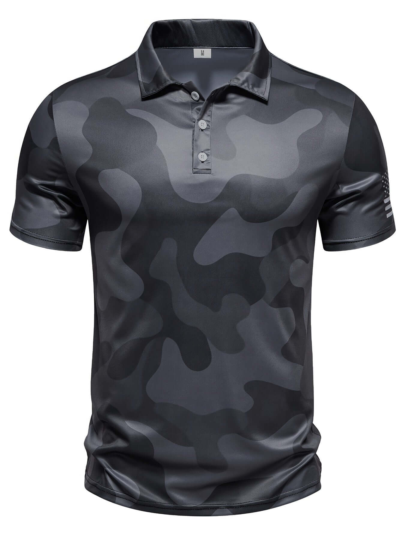 Men’s Camouflage Pattern Print Golf Shirt Camo Colors