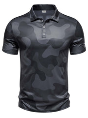 Men’s Camouflage Pattern Print Golf Shirt Camo Colors
