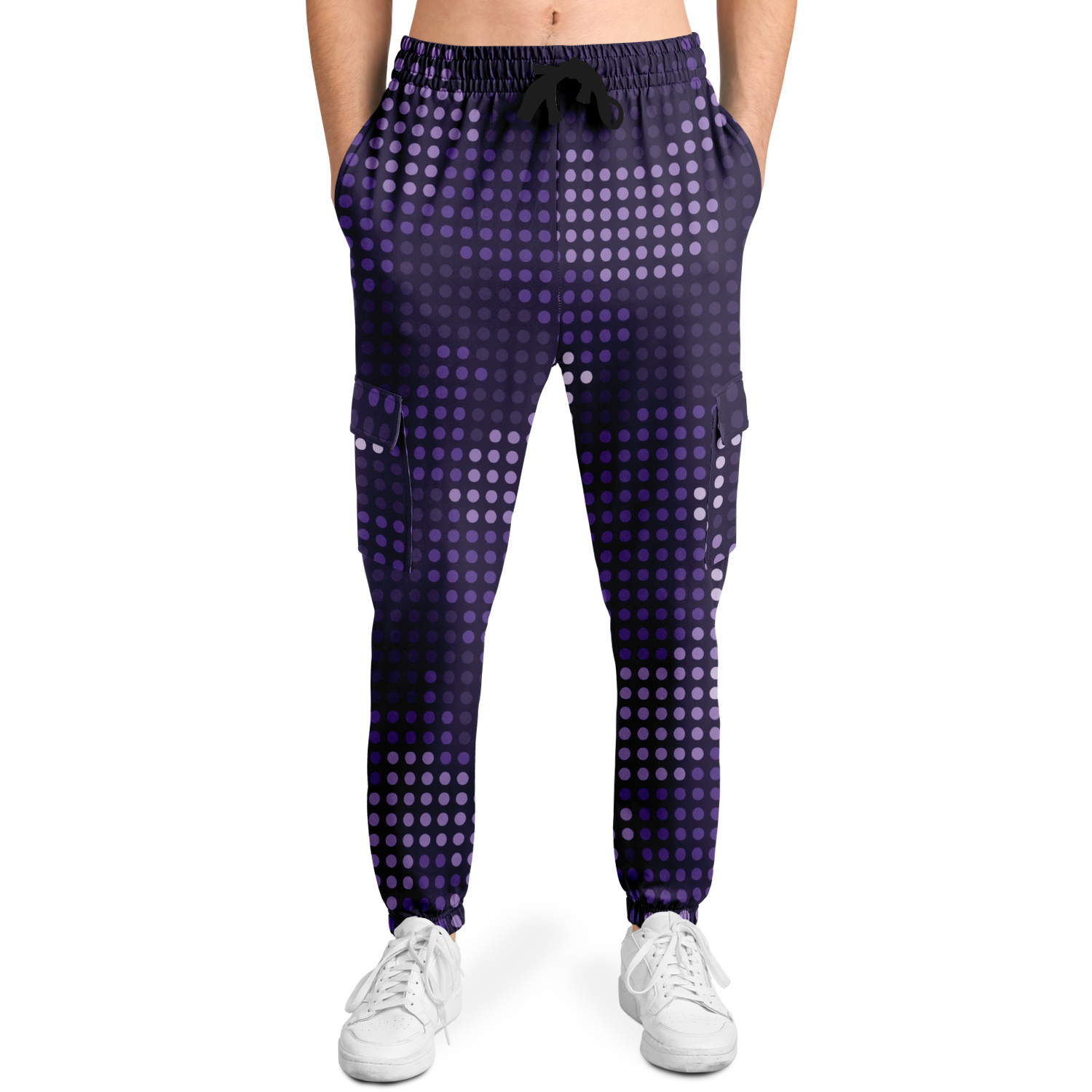 Camo Cargo Pants | Unisex | Blue LED Screen Camouflage Camo Colors