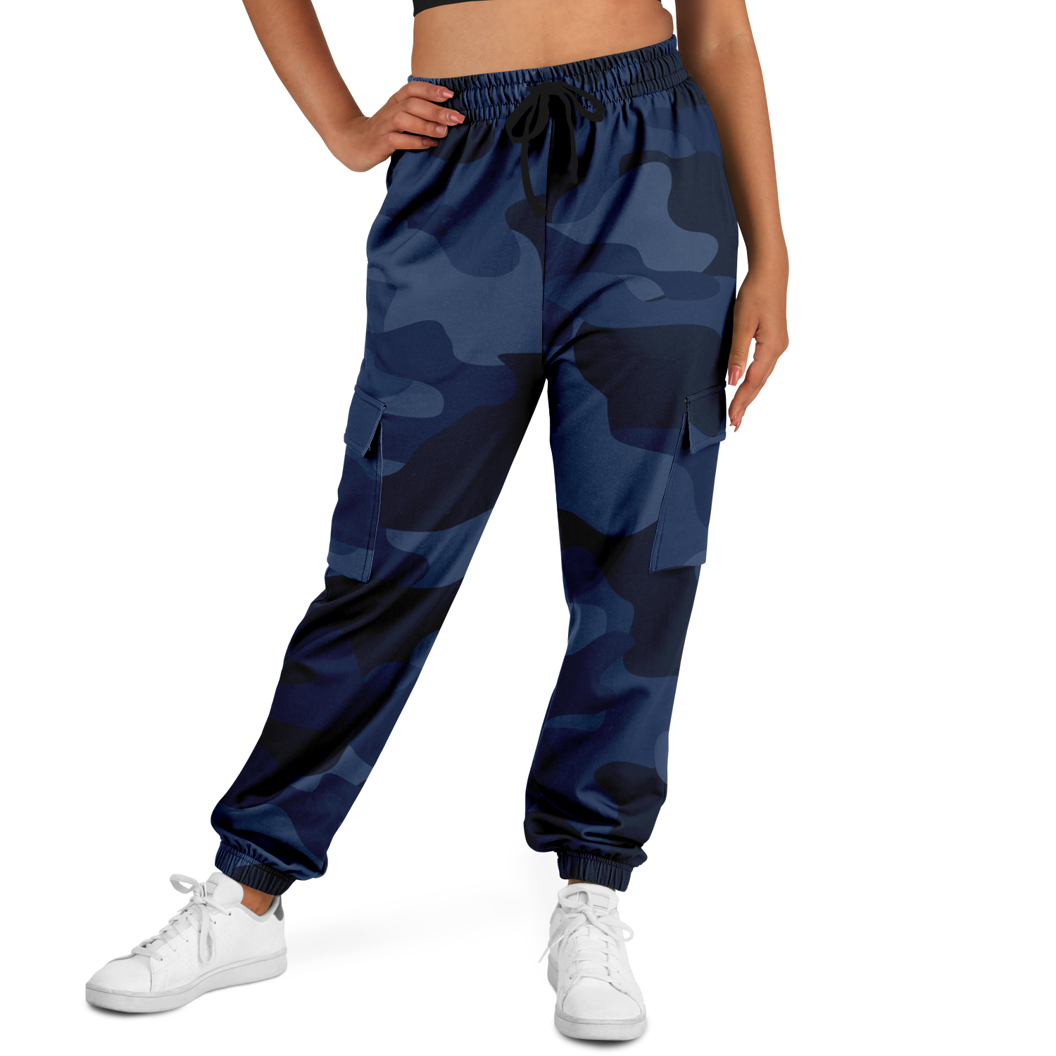 Camo Cargo Pants | Unisex | Deep Blue Camouflage Camo Colors